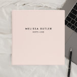 Girly Minimalist Modern Blush Pink Binder<br><div class="desc">Minimalist binder.</div>