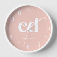 Girly Minimalist Pink Monogram 