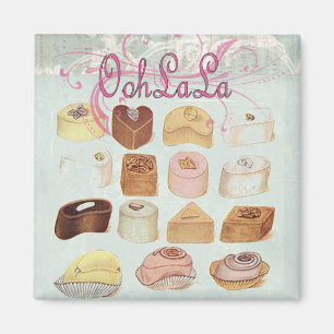 girly mint green french dessert sweet chocolate magnet