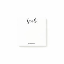 Girly Modern Cozy Goals Post-It® Notes, 3" x 3"