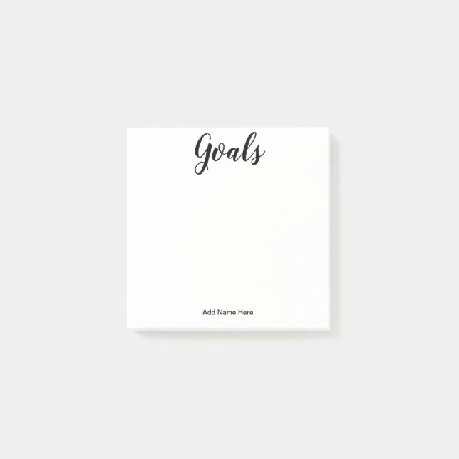 Girly Modern Cozy Goals Post-It® Notes, 3" x 3" Post-it Notes (Front)