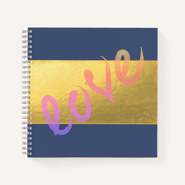 Girly Modern Gold ,Love Notebook (Front)