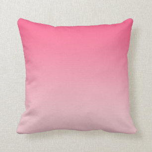 Girly Modern Pink Ombre Throw Pillow