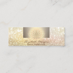 Girly Modern Professional, Bokeh Lotus Mini Business Card