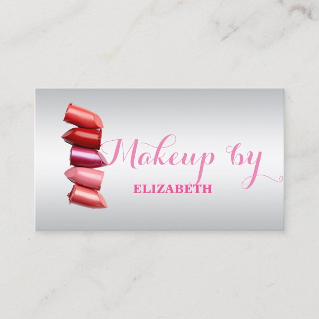 Girly Modern Professional,Lipstick Business Card (Front)