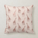 Girly Modern Rose Gold Blush Pink Giraffes Throw Pillow<br><div class="desc">This pattern is a modern depiction of a classic animal print pattern. It features a faux printed rose gold foil giraffe pattern which is overlaid with various textures: glitter, stripes, bling, sequins, and more. It's a girly and glamourous take on an adorable print. Enjoy this fashionable and stylish design for...</div>