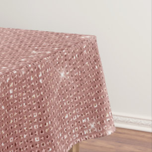 Girly Modern Rose Gold Glitter Blush Pink Split Tablecloth