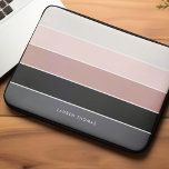 Girly Modern Stripes Personalized  Laptop Sleeve<br><div class="desc">Personalize this design with your name,  monogram or text of your choice.</div>