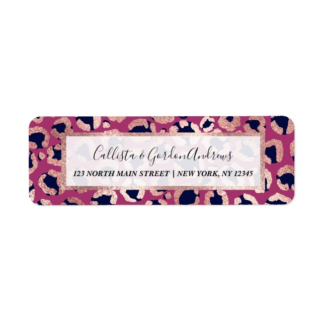 Girly moderne Rose Gold Marine violet Empreinte de (Devant)