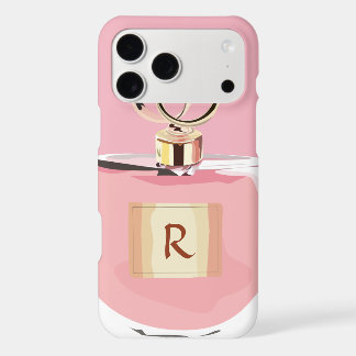 Girly Monogram Beauty Pink Stylish Perfume Bottle