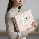 Girly Monogram Calligraphy Blush Pink Binder<br><div class="desc">Elevate your organization with a touch of feminine flair! Introducing our personalized binder, crafted meticulously with the modern woman in mind. Adorned with your name in an elegant modern script, it perfectly complements the oversized sans serif monogram, creating a harmonious balance of sophistication and style. The binder's delicate design elements...</div>