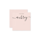 Girly Monogram Calligraphy Blush Pink