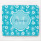 Girly Monogram Turquoise Daisy Flowers With Name