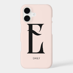 Girly Monogram Vintage Blush Pink