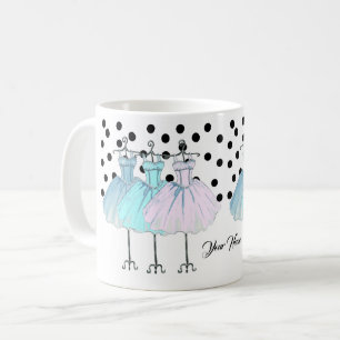 girly  monogrammed coffee mug, your name mug