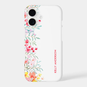 Girly Monogrammed Tropical Watercolor