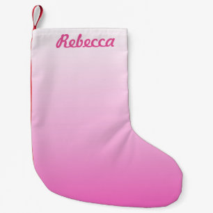 girly monograms ombre dusty rose blush pink small christmas stocking