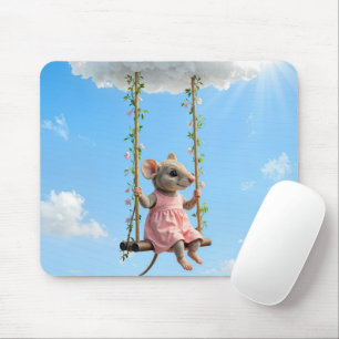 Girly Mouse On a Swing Pad