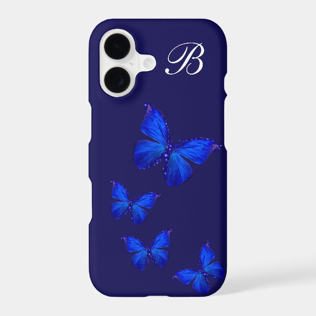 Girly Nature Butterfly Monogram (Back)