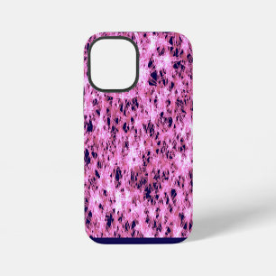 Girly Neon Electric Pink Spark Textile Art iPhone 12 Mini Case
