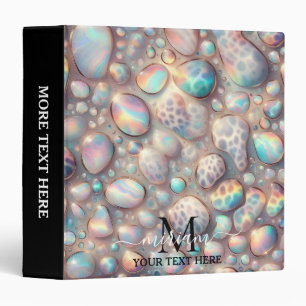 Girly Opal Leopard Print Office School Binder