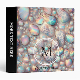 Girly Opal Leopard Print Office School Binder