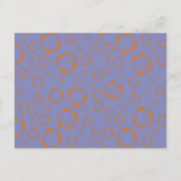 girly orange blue circle squares pattern dizzy art