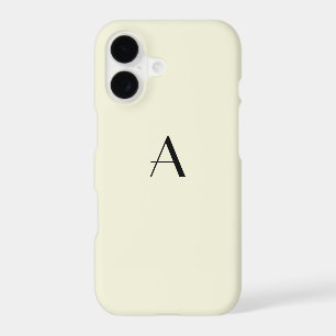 Girly Pastel Beige iPhone 7 Case w/ BlackMonogram