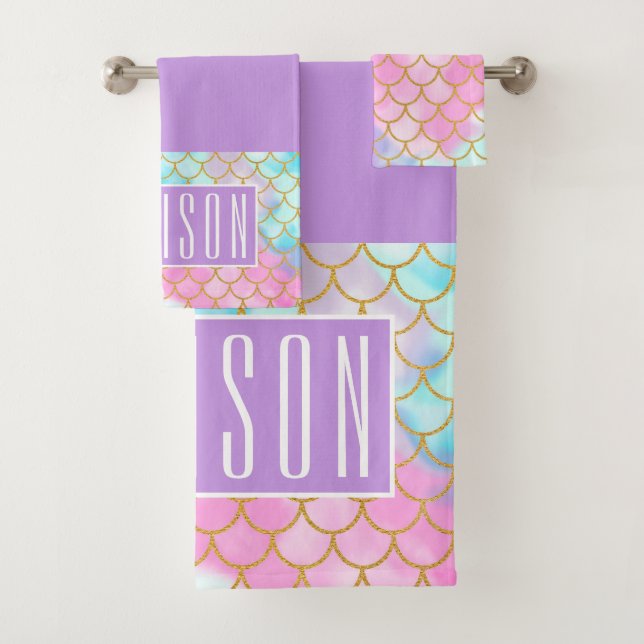 Girly Pastel Ombre Gold Parties scintillant Nom de (En situation)