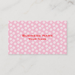 Girly Pastel Pink Floral Pattern. Business Card