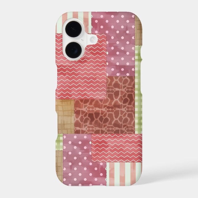 Girly Patchwork Country Style Quilt Block Pattern (Back)