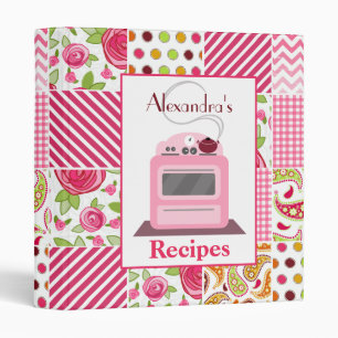 Girly Patchwork Recipe Binder