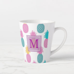 Girly Pineapple Pattern Latte Mug