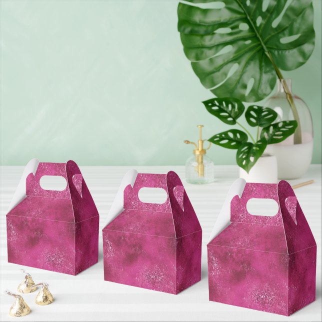 Girly Pink Abstract Glitz Glam Glitter Favor Box (Multiple)