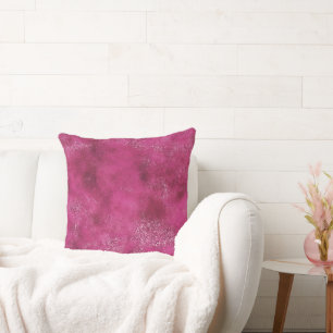 Girly Pink Abstract Glitz Glam Glitter Throw Pillow