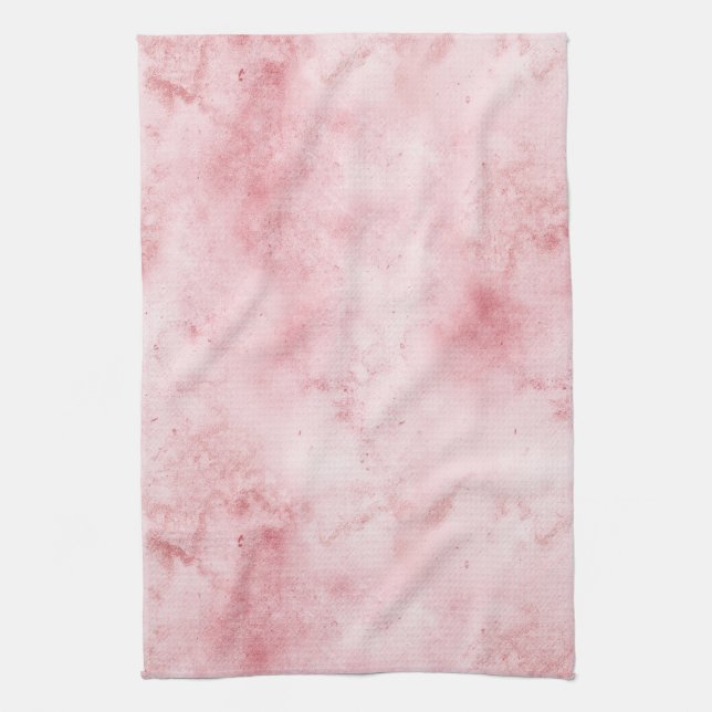 Girly Pink Abstract Kitchen Towel (Vertical)