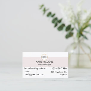 GIRLY Pink Aesthetic Professional Template Business Card