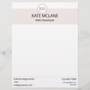 GIRLY Pink Aesthetic Professional Template Letterhead