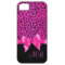 Girly Pink and Black Leopard Print Elegant Classy