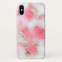 Girly Pink and White Marble Pattern