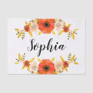 Girly Pink and White Snowflakes Christmas Pattern Tissue Paper