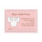 Girly Pink Baby Shower Diaper Raffle Ticket Insert