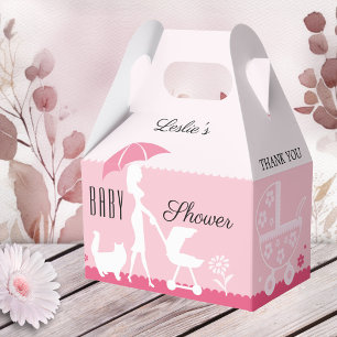 Girly Pink Baby Shower Thank You Favour Box