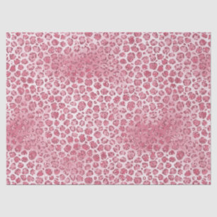 Girly Pink Blush Glitter Leopard Print       Tissue Paper