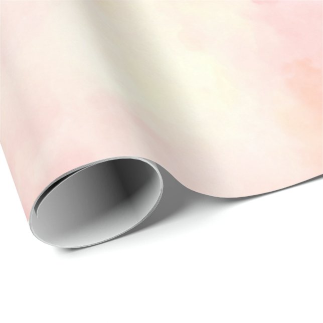Girly Pink Blush Peach   Wrapping Paper (Roll Corner)