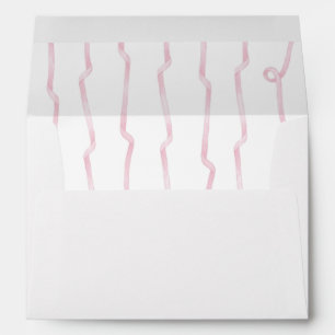 Girly Pink Bow And Ribbon Girl Baby Shower Envelope