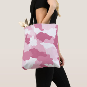 Girly Pink Camo Camouflage Pattern Tote Bag