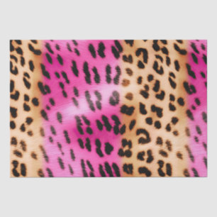 Girly Pink Cream Leopard Print Tissue Paper