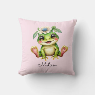 Girly Pink Cute Throw Pillow