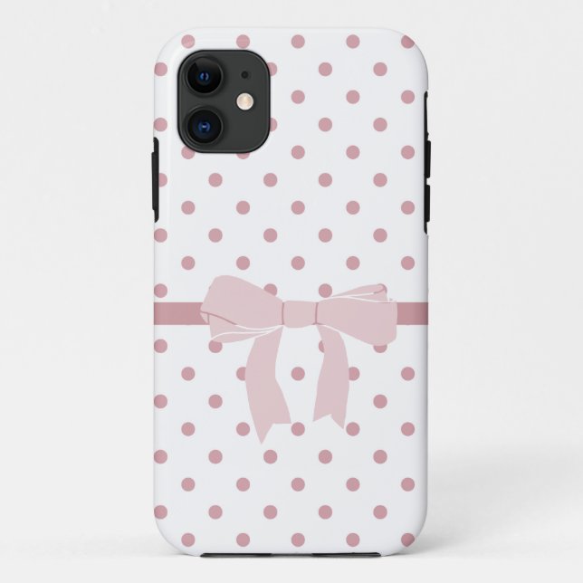Girly Pink Dots Case-Mate iPhone Case (Back)